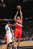 Portland Trail Blazers v San Antonio Spurs: Joel Przybilla and Antonio McDyess