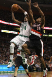 Portland Trail Blazers v Boston Celtics: Paul Pierce and Dante Cunningham