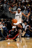 Miami Heat v Washington Wizards: LeBron James and Josh Howard