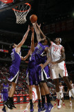 Sacramento Kings v Houston Rockets: Jordan Hill and DeMarcus Cousins