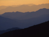Sunset over the Blue Ridge Mountains