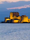 Bourtzi Castle in Navplion's Harbor at Sunset