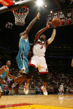 New Orleans Hornets v Miami Heat: Dwyane Wade and Emeka Okafor
