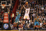 New Orleans Hornets v Miami Heat: Chris Bosh and Emeka Okafor