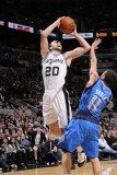Dallas Mavericks v San Antonio Spurs: Manu Ginobili and Jose Barea