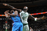 Oklahoma City Thunder v Boston Celtics: Serge Ibaka and Kevin Garnett