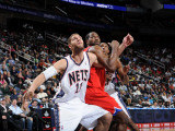 Philadelphia 76ers v New Jersey Nets: Brook Lopez and Elton Brand