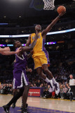 Sacramento Kings v Los Angeles Lakers: Lamar Odom and Samuel Dalembert
