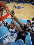 San Antonio Spurs v New Orleans Hornets: David West and Tim Duncan
