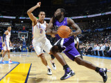 Sacramento Kings v Oklahoma City Thunder: Thabo Sefolosha and Tyreke Evans