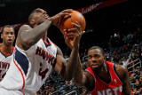 New Jersey Nets v Atlanta Hawks: Damion James and Marvin Williams