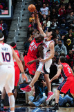 New Jersey Nets v Atlanta Hawks: Johan Petro and Zaza Pachulia Photographic Print