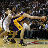 Los Angeles Lakers v Milwaukee Bucks: Pau Gasol and Andrew Bogut