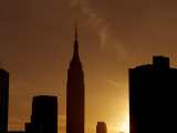 The Empire State Building Silhouetted by the Setting Sun