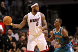 New Orleans Hornets v Miami Heat: LeBron James and Chris Paul
