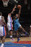 New Orleans Hornets v Detroit Pistons: David West and Charlie Villanueva