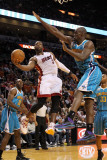 New Orleans Hornets v Miami Heat: Dwyane Wade and Emeka Okafor