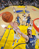 Minnesota Timberwolves v Golden State Warriors: Kevin Love and Andris Biedrins