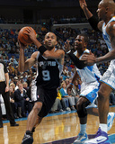San Antonio Spurs v New Orleans Hornets: Tony Parker, Chris Paul and David West