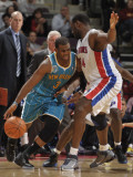 New Orleans Hornets v Detroit Pistons: Chris Paul and Jason Maxiell