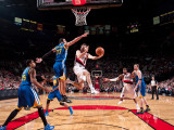 Golden State Warriors v Portland Trail Blazers: Vladimir Radmanovic and Rudy Fernandez