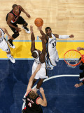 Portland Trail Blazers v Memphis Grizzlies: O.J. Mayo, Zach Randolph, Sean Marks and Armon Johnson