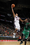 Buy Boston Celtics v New Jersey Nets: Devin Harris and Kevin Garnett at AllPosters.com