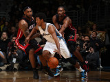 Miami Heat v Washington Wizards: Nick Young, LeBron James and Chris Bosh