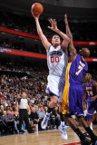 Buy Los Angeles Lakers v Philadelphia 76ers: Spencer Hawes and Lamar Odom at AllPosters.com