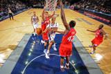 Philadelphia 76ers v New Jersey Nets: Devin Harris, Spencer Hawes and Elton Brand