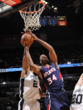 Atlanta Hawks v San Antonio Spurs: Jason Collins and Tim Duncan