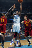 Cleveland Cavaliers  v New Orleans Hornets: David West and J.J. Hickson
