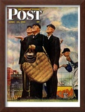 "Bottom of the Sixth"  (Three Umpires) Saturday Evening Post Cover, April 23,1949