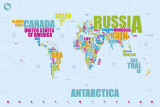 Buy WORLD MAP IN WORDS at AllPosters.com