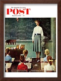 "Happy Birthday, Miss Jones" Saturday Evening Post Cover, March 17,1956