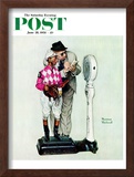 Buy "Jockey Weighing In" Saturday Evening Post Cover, June 28,1958 at AllPosters.com
