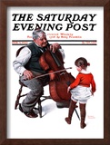 Buy "Grandpa's Little Ballerina" Saturday Evening Post Cover, February 3,1923 at AllPosters.com