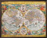 Antique Map, Orbis Terrarum, 1636