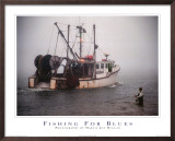 Fishing for Blues Framed Art Print