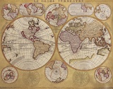 Buy Antique Map, Globe Terrestre, 1690 at AllPosters.com
