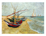 Fishing Boats on the Beach at Saints-Maries, c.1888