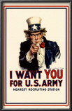 I Want You For US Army Lamina Framed Art Print