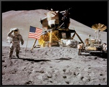Buy NASA - Astronaut,Rover,Flag On Moon  - ?Spaceshots at AllPosters.com