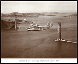 Buy Sikorsky S-42 through the Golden Gate under Construction, San Francisco, 1935 at AllPosters.com