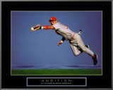 Ambition: Baseball Player Framed Canvas Print