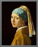 Girl with a Pearl Earring Framed Canvas Print