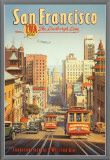 The Lindbergh Line, San Francisco, California Framed Canvas Print