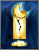 Moon Dance Framed Canvas Print