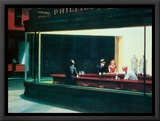 Nighthawks, c.1942 Framed Canvas Print