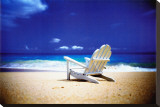 Beach Chair on Empty Beach